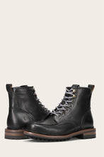 Load image into Gallery viewer, Frye Mens HUDSON WORKBOOT BLACK/VINTAGE PULL UP