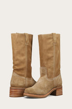 Load image into Gallery viewer, Frye Women CAMPUS 12R TAN BUCK/SUEDE
