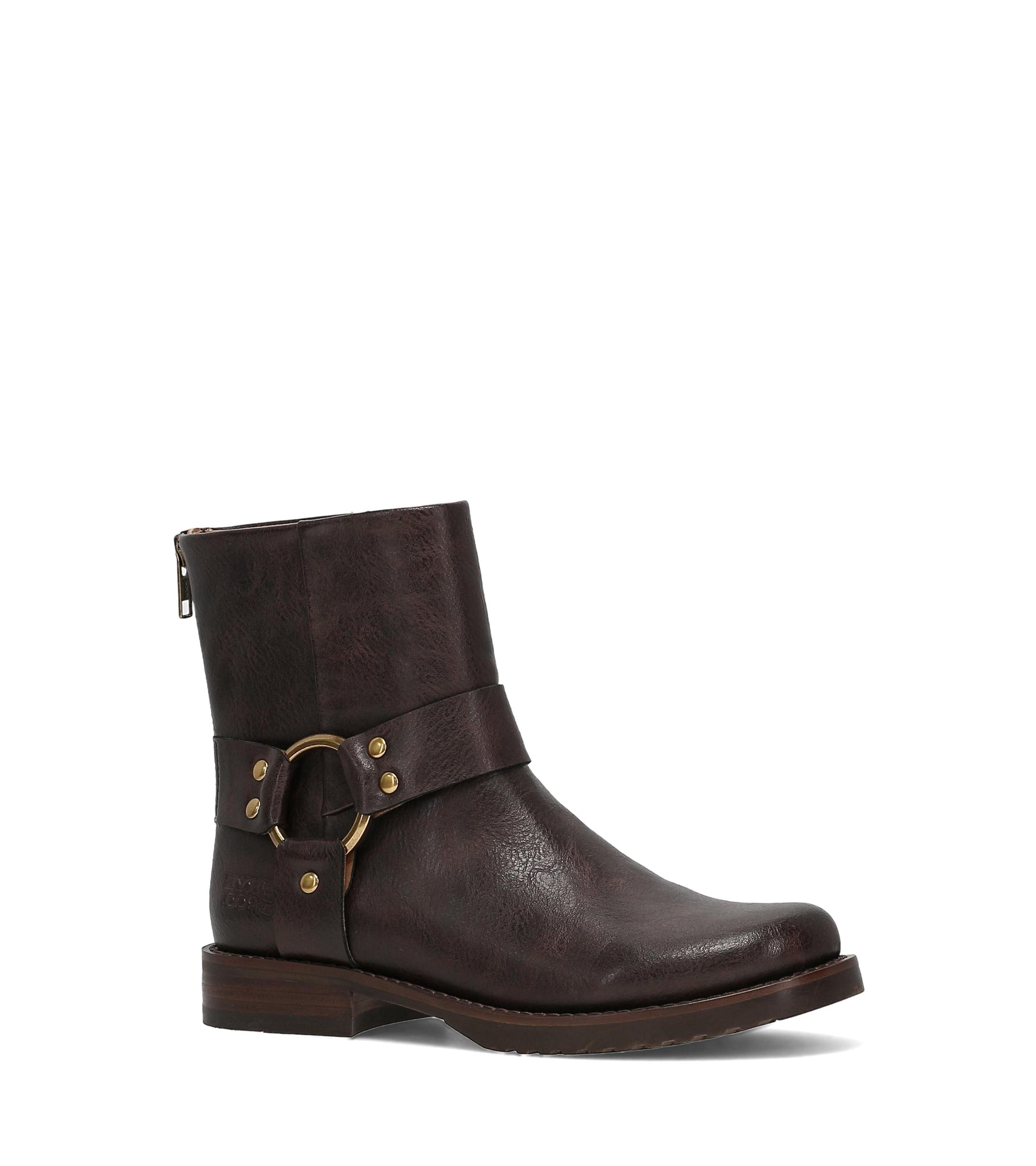Frye and Co Women CHESNEE SHORT HARNESS DK BROWN/BANDIT