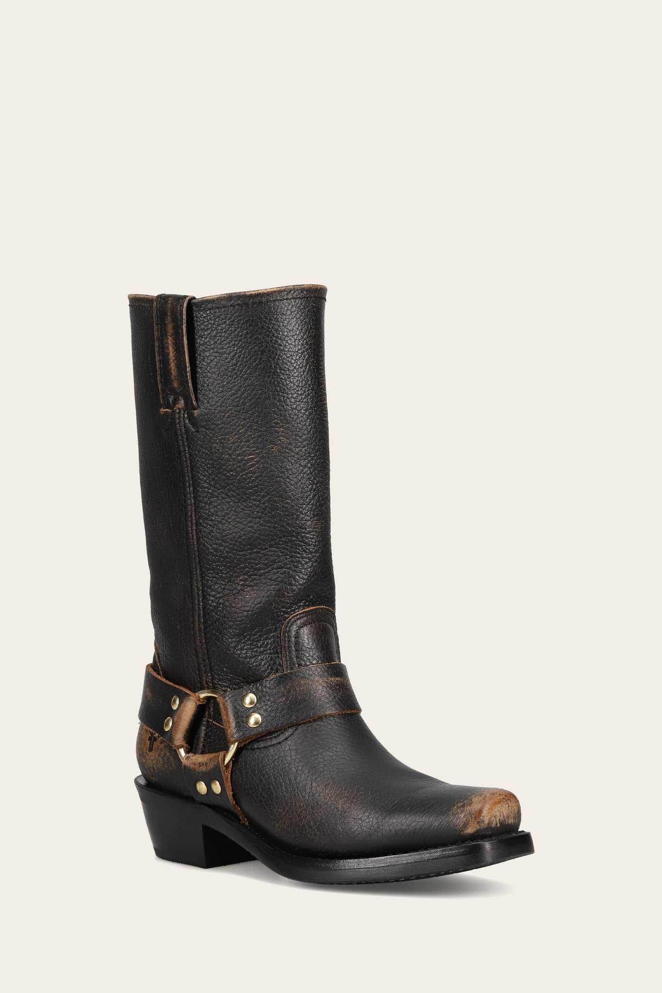 FRYE WOMEN HARNESS 12R BLACK/TAN