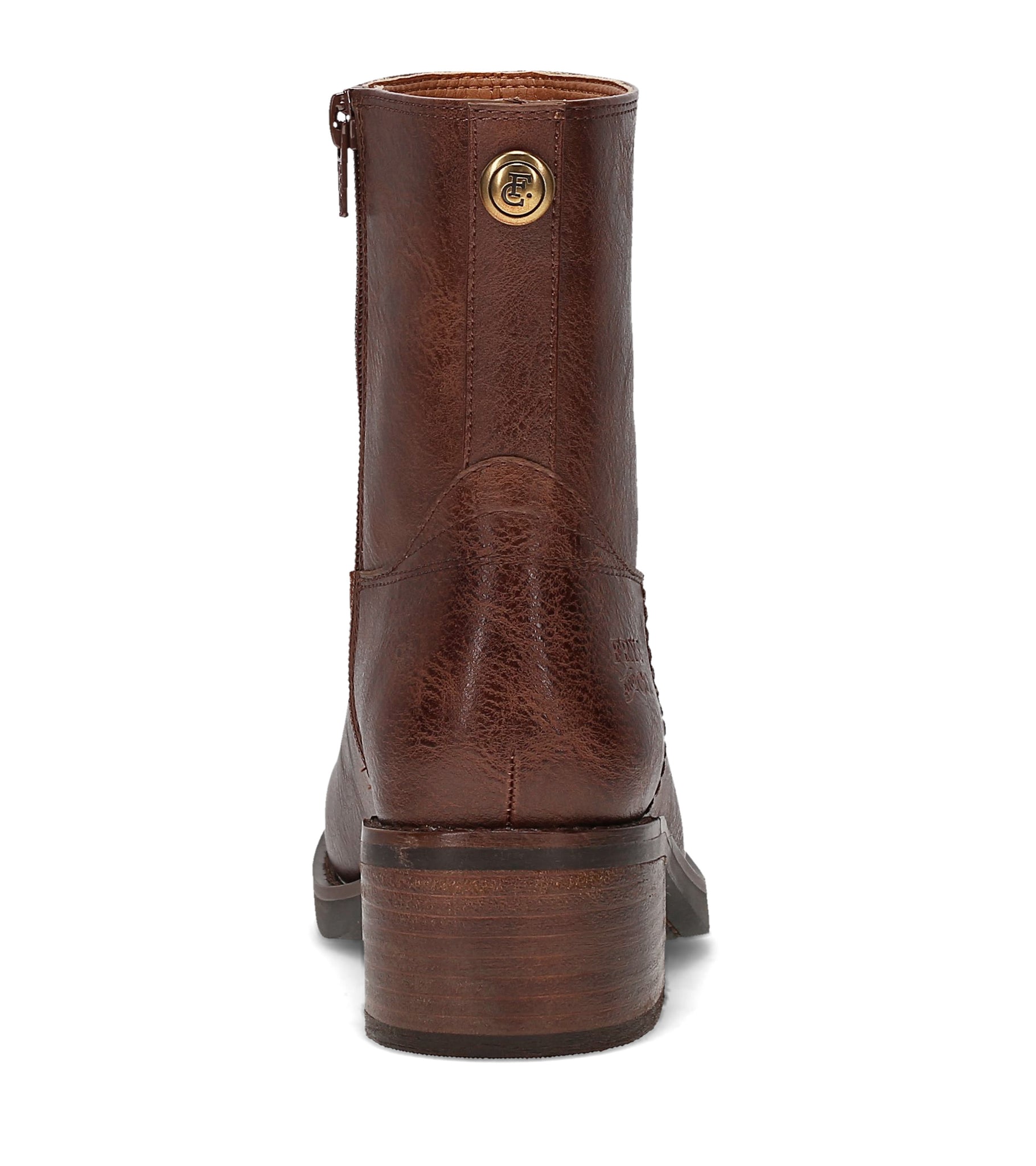 FRYE AND CO WOMEN MIRANDA LOW ZIP WALNUT