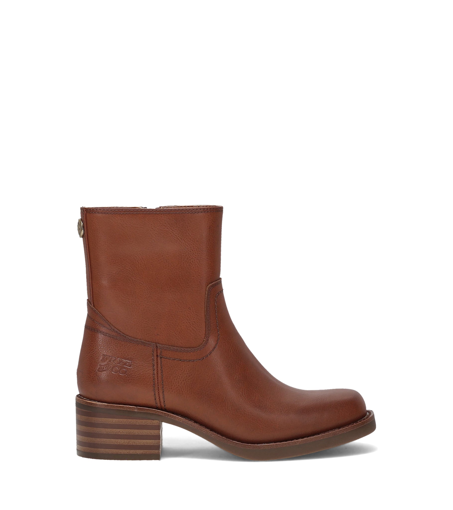 FRYE AND CO WOMEN MIRANDA LOW ZIP WHISKEY