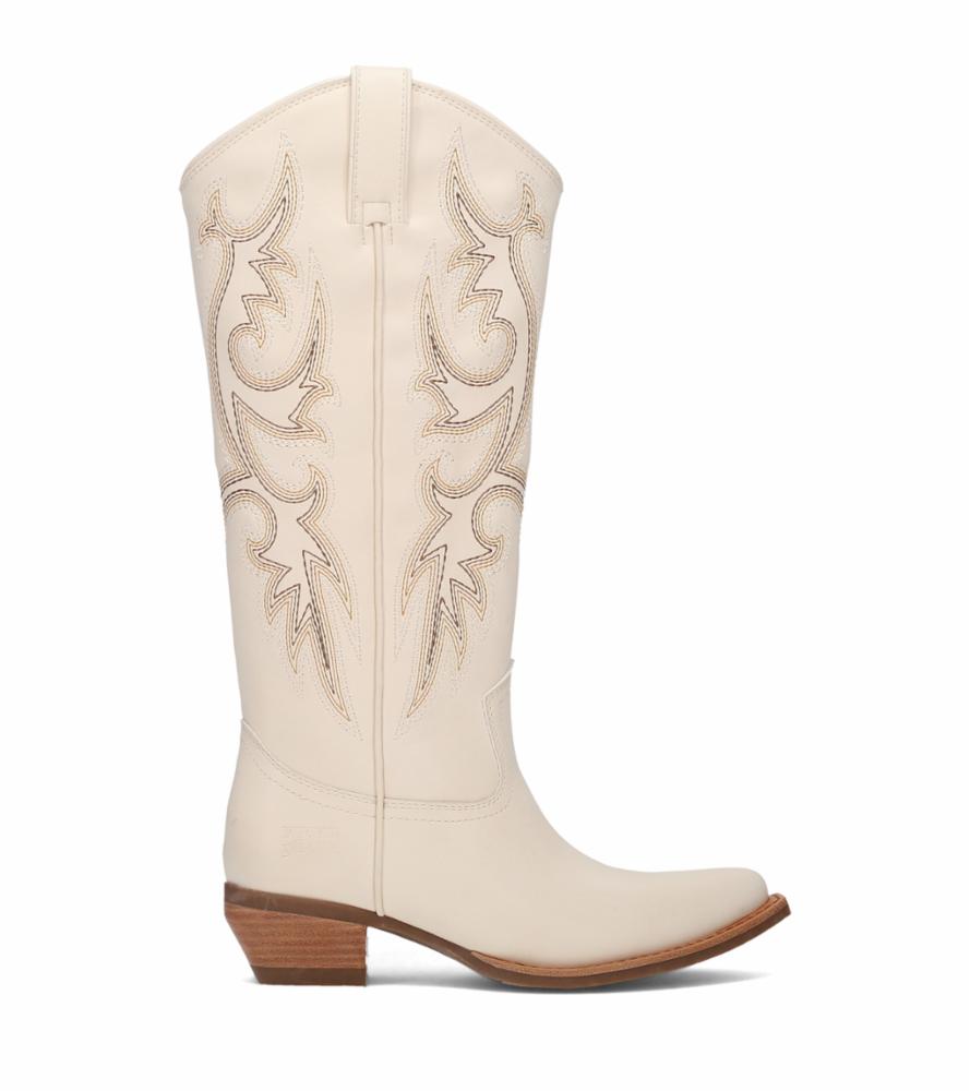 FRYE AND CO WOMEN IRLENE TALL DECO STITCH OFF WHITE