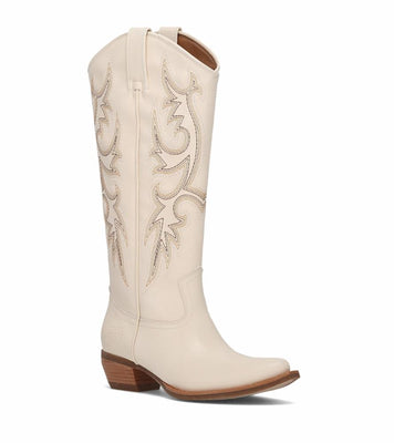 Frye and Co Women IRLENE TALL DECO STITCH OFF WHITE