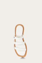 Load image into Gallery viewer, Frye Women FAYE STRAPPY SLIDE WHITE/NEW EXTASY LEATHER